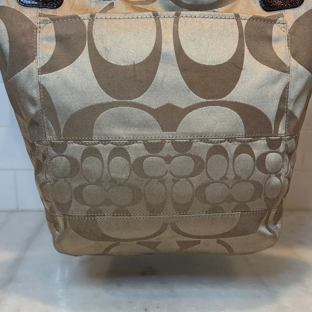 Coach Bag Purse Handbag Pocketbook Vintage Alex Signature Logo Shoulder Bag